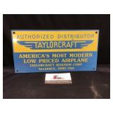 Enamel Aviation sign