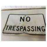 Metal No Trespassing Sign