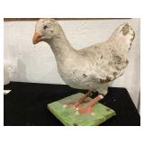 Paper mache folk art chicken