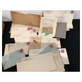 Vintage letters and stamps