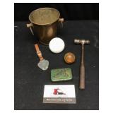 Brass Bucket with Miscellaneous