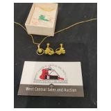 Peridot Necklace and Earrings