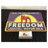 Freedom Motor Oil Sign