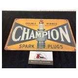 Champion Spark Plugs Sign