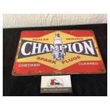 Champion Spark Plugs Sign