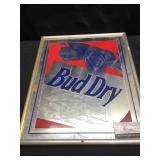 Bud Dry Mirrored Sign
