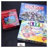 Board Games - Monopoly, LIFE, Domo