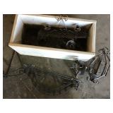 Wood Box with Metal Decor