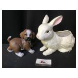 Bunny Planter & Puppy