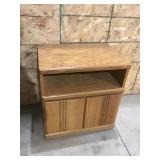 Wooden Rolling Side Table