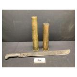 40 MM Gun Casings & Machete