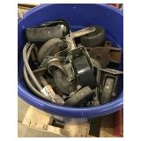 Bin of Castors, Wheels & Misc