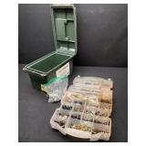Plastic Ammo Box & Misc Nuts & Bolts