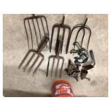 5 Gal Bucket & Pitchfork Heads, Misc