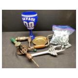 Hand Drills, Nuts, Bolts, Wrenches & misc