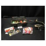 Tackle Box w/ Misc & Fishing Rod