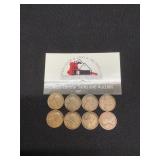 Bag of 8 1909 VDB Cents