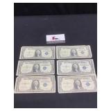 1935 E/F/G Silver Certificate ( 2 each letter)