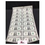 1981 Uncut Sheet 16 $1 Minneapolis Notes
