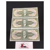 3 Notes Brazil Uncirculated