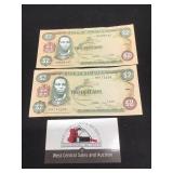2 piece Jamaica $2 Bills