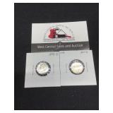 Two 1941-S Mercury Dimes ( both UNC)