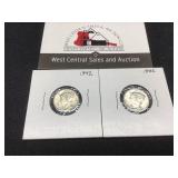 Two 1942 Mercury Dimes ( both UNC)