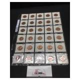 25 Coins Uncirculated Lincoln  1972-1975