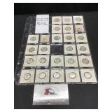 25 Silver Dimes 1947-1960-D