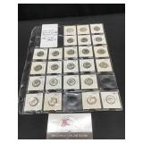 24 Coins Uncirculated 1961-D-1968-D