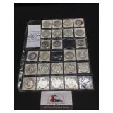 24 Coins Franklin/Kennedy Uncirculated/proof 1962D