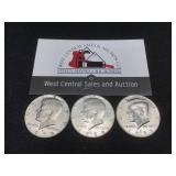 3 Kennedy Halves 1979-1984-1996 All D Mint