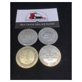 Four Casino Tokens