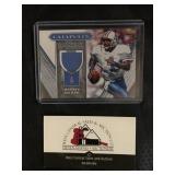 Warren Moon Panini Game Used Jersey Card Oilers