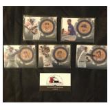 Five Topps Baseball Coin Insert Cards