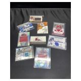 8 NFL Game used Jersey Patch Cards