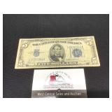 1934-B $5 Silver Certificate