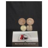 Four Coins straight Settlements ( 1 is Silver)