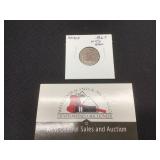 1867 Shield Nickel ( with rays)