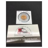 1952-D UNC Lincoln Penny Encased- Rexall Drug