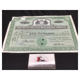 100 Share Certificate Pennsylvania Railroad