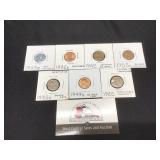 7 Lincoln Pennies Error Coins 1920-1992