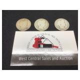 Three Barber Quarters 1906 P- D-O