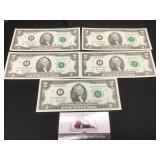 5 Pieces 2003 Minneapolis- Consecutive # & UNC