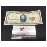 1929 National Bank Note $20 Wheeling, WV