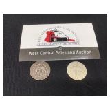 1867, 1868 Shield Nickel