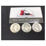 1942 P, D, S Quarters- Silver