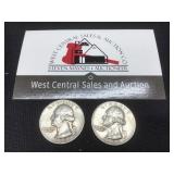 1959 P, D Quarters- Silver