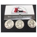 1950 P, D, S Silver Quarters