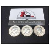 1980 P, D, S Susan B Anthony Dollars